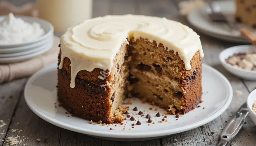 Chocolate Chip Cake With Cream Cheese Frosting