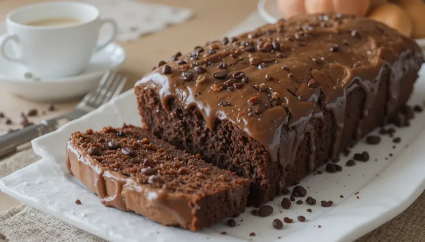 Chocolate Loaf Cake With Coffee Frosting