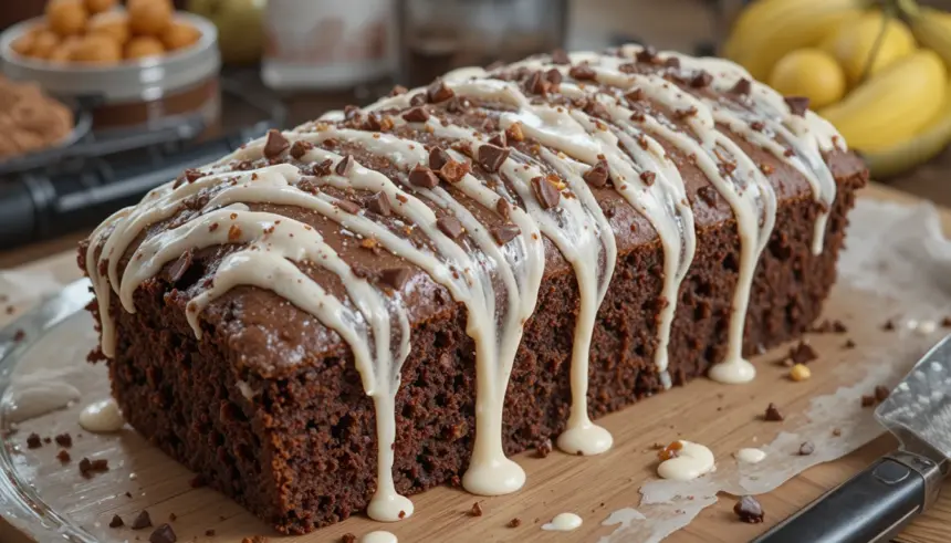 Chocolate Loaf Cake With Icing