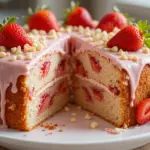 Strawberry Cake With White Chocolate Chips