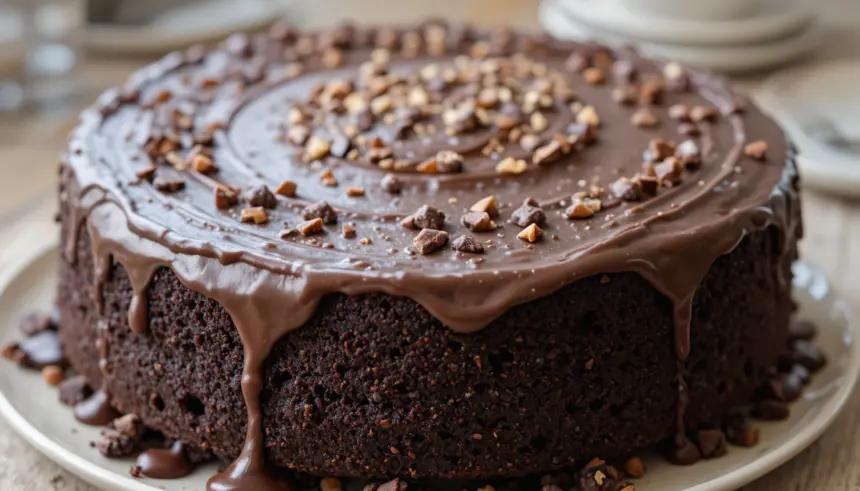 Vegan Chocolate Cake With Ganache