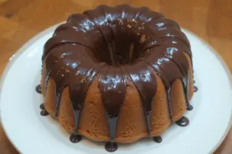 Yellow Bundt Cake With Chocolate Frosting