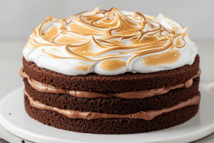 Chocolate Cake With Toasted Meringue