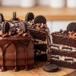 Oreo Cookie Cake With Chocolate Frosting