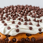 Chocolate Chip Cake With Whipped Cream