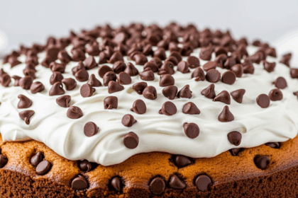 Chocolate Chip Cake With Whipped Cream
