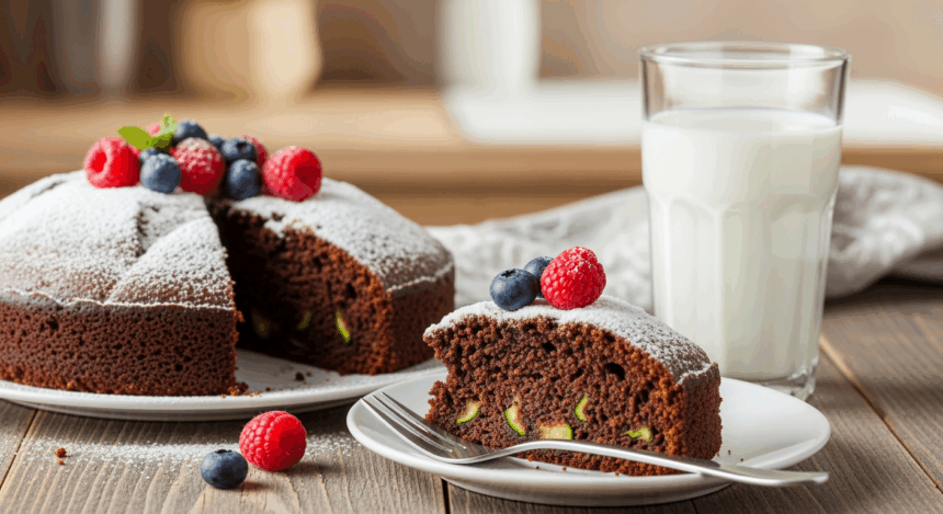 Chocolate Zucchini Cake With Milk