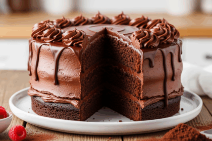 Eggless Chocolate Cake With Chocolate Frosting