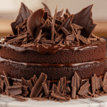 Decorative Cake With Chocolate Shavings