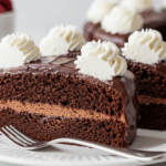Chocolate-Covered Cake With Whipped Cream