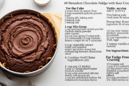 Chocolate Fudge Cake Recipe With Sour Cream