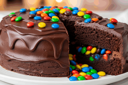 Chocolate Cake With M&M Surprise