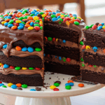 Chocolate Layer Cake With M&M's