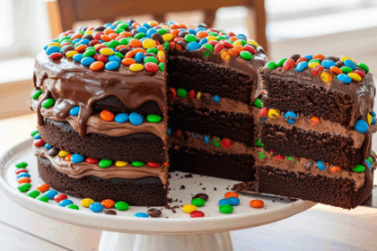 Chocolate Layer Cake With M&M's