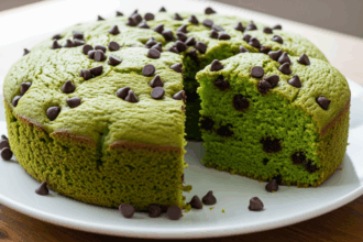 Green Cake With Chocolate Chips