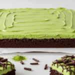 Dark Chocolate Cake Bars With Matcha