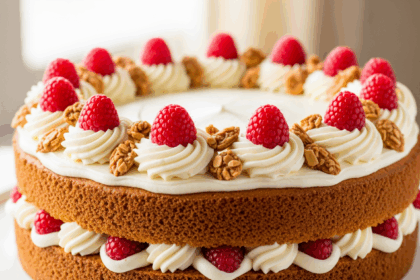 Almond Cake With White Chocolate Frosting