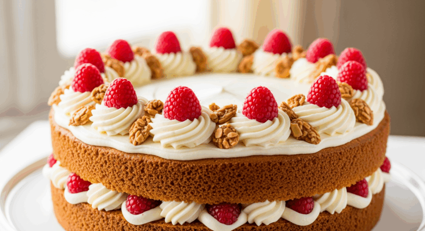 Almond Cake With White Chocolate Frosting