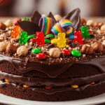 Chocolate Cake With Hazelnuts And Candy