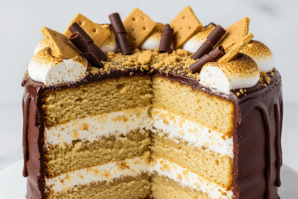 Smores Cake With Chocolate Frosting
