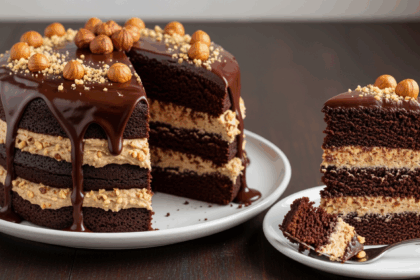 Chocolate Cake With Nut Filling
