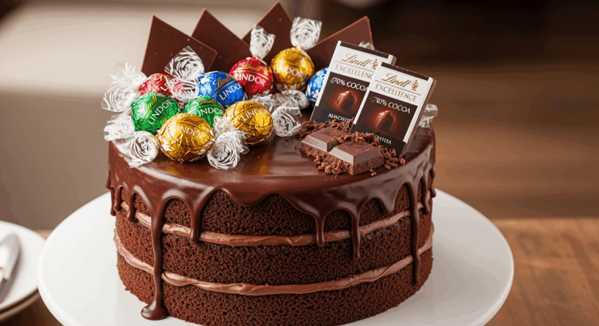 Chocolate Drip Cake With Lindt
