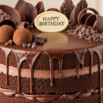 Chocolate-Themed Cake With Drip Design