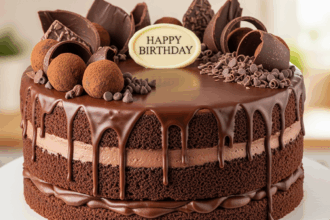 Chocolate-Themed Cake With Drip Design