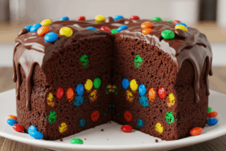 Chocolate Cake With M&M's Inside