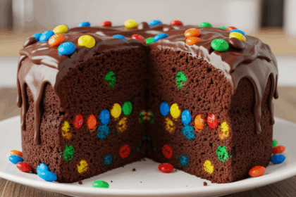 Chocolate Cake With M&M's Inside