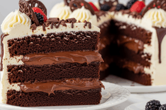 Chocolate Truffle Cake With Buttercream Frosting