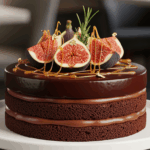 Chocolate Cake With Fig Decoration