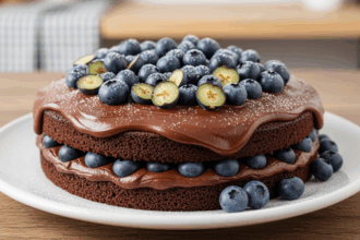 Chocolate Cake With Fresh Blueberries