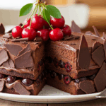 Cherry Cake With Chocolate Shavings