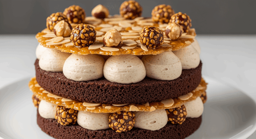 Chocolate Hazelnut Cake With Almonds
