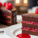 Chocolate-Covered Cake With Raspberry Filling