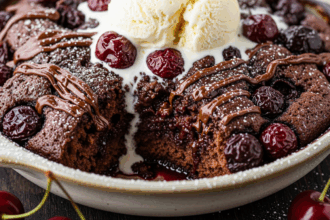Chocolate Cherry Dump Cake With Pudding Mix