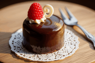 Miniature Chocolate Cake With Decorations