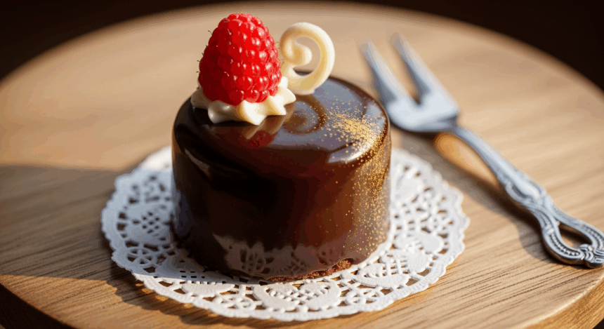 Miniature Chocolate Cake With Decorations