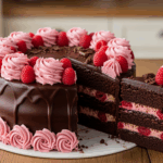 Chocolate Raspberry Cake With Rosettes