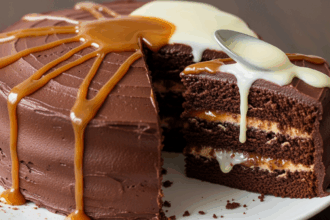 Chocolate Cake With Condensed Milk And Caramel