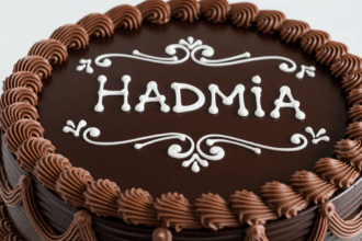 Chocolate Cake With Name Decoration