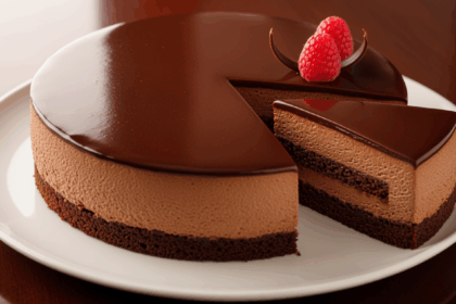 Chocolate Mousse Cake With Chocolate Mirror Glaze