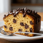 Cake With Chocolate Chips On Plate
