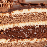 Slice Of Cake With Chocolate Filling