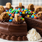 Chocolate Cake With M&M's And Cookies