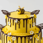 Bee-Themed Cake With Chocolate Decorations