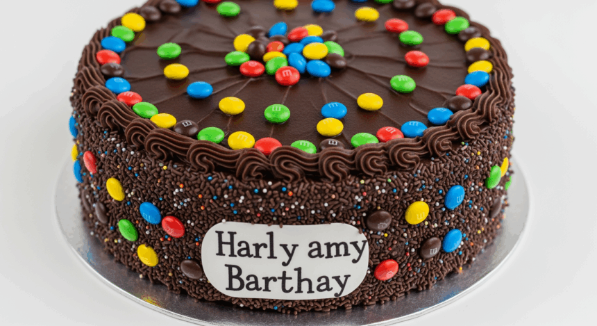 Chocolate Cake With M&M's And Sprinkles