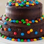 Two-Tier Chocolate Cake With M&M's