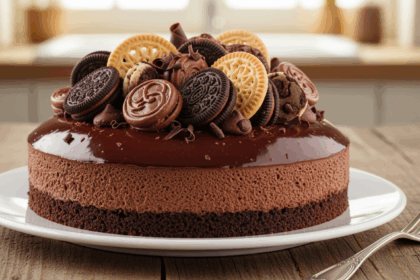Chocolate Mousse Cake With Cookies